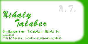 mihaly talaber business card